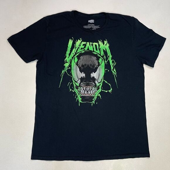 Marvel Venom Graphic T-shirt Men Large Black Short Sleeve - Picture 1 of 5